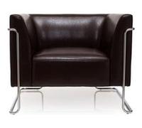 hjh OFFICE Fauteuil rembourré Curacao Similicuir Marron