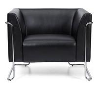 hjh OFFICE Fauteuil rembourré Curacao Similicuir Noir