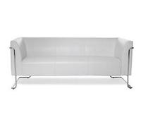 Divan lounge CURACAO similicuir 3 places blanc hjh OFFICE Blanc G