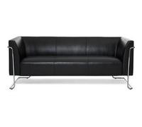 Divan lounge CURACAO similicuir 3 places noir
