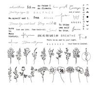 DIVAWOO Réaliste Tatouages temporaires - 60 Feuilles Faux, 40 Pcs Citations Inspirantes, 20 Pcs Fleur Sauvage Floral Bouquet Autocollants pour Femmes