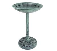 DIVCHI Bain d'oiseaux autoportant pour oiseaux sauvages - Mangeoire pour oiseaux sauvages - Baignoire pour oiseaux - Pour l'extérieur, la terrasse, la cour et la pelouse (chauve-souris classique vert