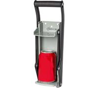 DIVCHI Broyeur de canettes robuste pour bière - Outil mural de 500 ml avec décapsuleur, poignée antidérapante et installation facile (argenté)