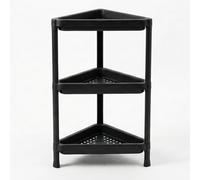 DIVCHI Chariot de Rangement Triangulaire à 3 Niveaux pour Cuisine, buanderie, étagère étroite, Gain de Place, Chariot de Chevet pour Salle de Bain (Noir)