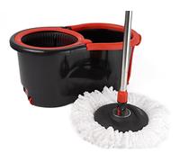 DIVCHI Ensemble serpillère et Seau de Nettoyage du Sol avec Bouchon de Sortie d'eau, Roues Pratiques, poignée Extensible et tête de Balai rotative à 360°