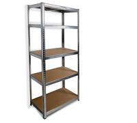 DIVCHI Étagère de garage à 5 niveaux sans boulons pour la maison, le bureau, l'entrepôt, la cuisine, la salle à manger, le couloir, le balcon, la chambre à coucher, le salon (argent)