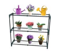 DIVCHI Étagères de rangement de jardin à 3 niveaux | Étagère pour serre | Étagère pour abri de jardin | Étagère pour plantes | Étagère de garage | Montage facile sans outils (pots de fleurs non inclus