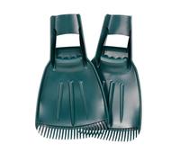 DIVCHI Lot de 2 ramasse-feuilles pour cour et jardin - Grand collecteur de feuilles pour pelouse, débris et élimination des feuilles - Design de griffe en plastique surdimensionné, durable et léger