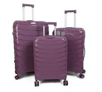 DIVCHI Lot de 3 valises rigides Extensibles légères avec roulettes rotatives, Serrure TSA et poignée télescopique (Violet)