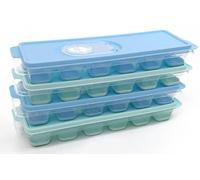 DIVCHI Lot de 4 bacs à glaçons de couleur aléatoire avec couvercle amovible transparent facile à démouler, certifié LFGB et sans BPA pour congélateur, nourriture pour bébé, eau, autres boissons