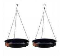 DIVCHI Mangeoire à Oiseaux à Suspendre - Lot de 2 mangeoires en Plastique avec chaîne et Crochet pour Jardin et Balcon, Plateau de graines pour Oiseaux Sauvages pour Une Utilisation en extérieur