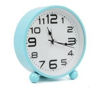 DIVCHI Réveil de Chevet Silencieux sans tic-tac avec Grand écran alimenté par Piles Horloge de Table pour Les Grands dormeurs (Bleu)