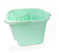 DIVCHI Seau de nettoyage du sol léger et portable avec essoreuse amovible, poignée de transport et bec verseur pratique (vert menthe)