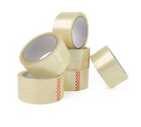 DIVCHI Sellotape Lot de 6 rouleaux de ruban adhésif transparent multi-usages pour sceller des boîtes, cadeaux et emballages de colis (grande taille - 48 mm x 66 m x 36 m)