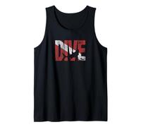 DIVE Diver Down Flag Great White Shark T-shirt vintage Débardeur