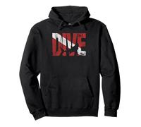 DIVE Diver Down Flag Great White Shark T-shirt vintage Sweat à Capuche