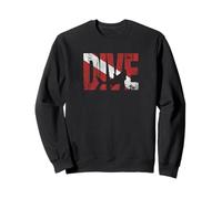 DIVE Diver Down Flag Great White Shark T-shirt vintage Sweatshirt