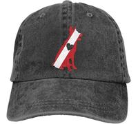 Dive Flag German Shepherd Heart Men's Women's Adjustable Baseball Caps Denim Fabric Hip Hop Cap