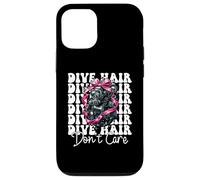 Dive Hair Don't Care Plongée sous-Marine Fille Maman Coque pour iPhone 12/12 Pro