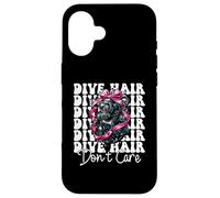 Dive Hair Don't Care Plongée sous-Marine Fille Maman Coque pour iPhone 16