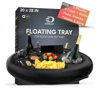 DIVEBLAST: Porte-Boisson Flottant de qualité supérieure pour Piscine et Jacuzzi - Porte-gobelet de Plage et d'extérieur - Barre de Service Amusante, Polyvalente et Portable