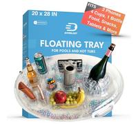 DIVEBLAST: Porte-boisson flottant transparent pour piscine, accessoires de jacuzzi pour adultes - Porte-boissons pour piscine, accessoires de piscine pour adultes, flotteurs de boisson pour piscine,