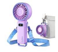 Diveblues Mini Ventilateur Portable Turbo,100 Vitesses à Flux d’Air Puissant 7,4 m/s, Petit Ventilateur de Poche Pliable 4-en-1 pour Main, Cou ou Table, Rechargeable pour Été, Voyage et Extérieur