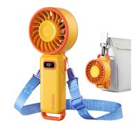 Diveblues Mini Ventilateur Portable Turbo,100 Vitesses à Flux d’Air Puissant 7,4 m/s, Petit Ventilateur de Poche Pliable 4-en-1 pour Main, Cou ou Table, Rechargeable pour Été, Voyage et Extérieur