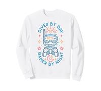 Diver by Day Gamer by Night Professeur de plongée sous-Marine Sweatshirt