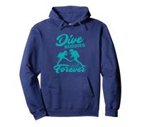 Diver Plongée Scuba Dive Buddy Sweat à Capuche, Unisexe pour Adultes, Bleu Marine, M