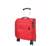 Divergent Retail DR543 Valise de cabine à coque souple sous le siège | Nylon jacquard 900D | 8 roues doubles pivotantes | Serrure à combinaison TSA | 2 poches avant zippées | Extensible | Doublure de