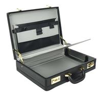 Divergent Retail DR657 Mallette en cuir extensible avec serrure à combinaison pour homme Noir, Noir , Medium