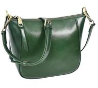 Divergent Retail Petit sac à bandoulière en cuir pour femme - Pochette en cuir véritable et sac à bandoulière - Tanner, Vert, Small