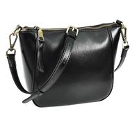 Divergent Retail Petit sac à bandoulière en cuir pour femme - Pochette en cuir véritable et sac à bandoulière - Tanner, Noir , Small