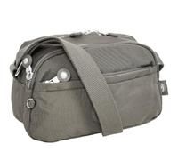 Divergent Retail Sac à bandoulière léger en polyester pour femme avec sangle réglable et poches zippées, gris, Taille unique