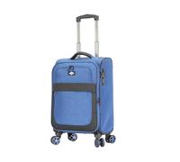 Divergent Retail Valise à coque souple avec 4 roues rotatives, serrure à combinaison et design extensible | Valise à roulettes en tissu léger | Cabine/Medium/L/Set de 3 pièces | Eastbourne Blue, Bleu