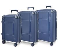 Divergent Retail Valise de voyage légère et extensible avec serrure TSA, 8 roues rotatives, pour les vacances, Jenkins, bleu cobalt, bleu cobalt, Lot complet de 3 (S + M + L), Bagage extensible à