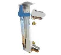 Divers 0-250LPM 1/2 "BSPT mâle 1/4" BSPT femelle LZT-15 débitmètre d'eau rotamètre avec bouton de régulateur(0.3-3GPM 1-11LPM)