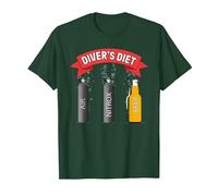 Diver's Diet - Air Nitrox Beer - Diète Plongeur Air Nitrox T-Shirt, Homme, Vert Forêt, M