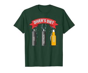 Diver's Diet - Air Nitrox Beer - Diète Plongeur Air Nitrox T-Shirt, Homme, Vert Forêt, XXL