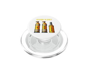 Divers Diet Funny Scuba Diving Nitrox Air Diet Humour Hommes PopSockets PopGrip pour MagSafe