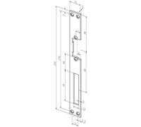 Divers Eff-Eff 02135-01 Plaque de Fermeture Plate HZ en Acier Inoxydable Mat 25 x 250 x 3 mm