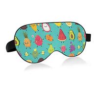 Divers Fruits Colorés Sur Vert Avocat Pin Masques Pour Les Yeux Blocs De Couverture Masque De Sommeil Léger Abat-jour Couverture Avec Les Yeux Bandés Relaxant Couverture Pour Les Yeux Avec Sangle De T
