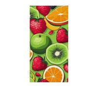 Divers fruits Couverture de porte Printemps été à suspendre Drapeau Panneau de porche Extérieur Vacances Cour Décor pour porte d'entrée et porche