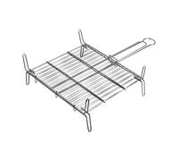 EDM Grille double pour barbecue - zinc - 50x50 cm