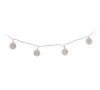 divers - Lichtsnoer met Metalen Ballen100cm - Wit NEUF