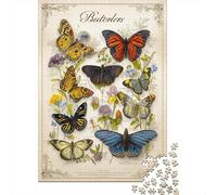 Divers Papillons d'Amérique du Nord Puzzle 1000 Pièces Adultes Papillon Divertissement Créatif Challenge Puzzle De Qualité Supérieure Aide À La Relaxation Multi Colour 1000pcs (75x50cm)