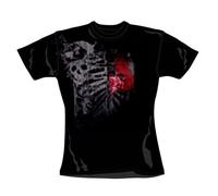 Divers Thématique - Caged Heart T-Shirt Skinny Fem