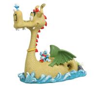 Diverse Figure Smurfs On The Water With Dragons