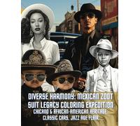 Diverse Harmony: Mexican Zoot Suit Legacy Coloring Expedition: Chicano & African-American Heritage, Classic Cars, Jazz Age Flair